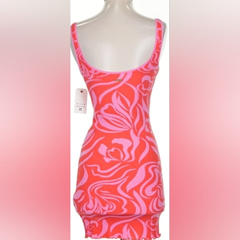 Stylish Billabong Pink Patterned Dress S - Picture 2 of 3